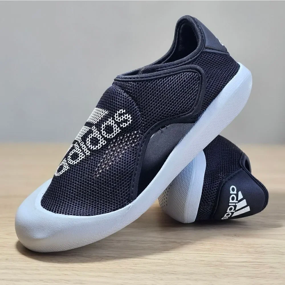 Adidas Altaventure Sport Swim Sandals Water Shoes Oreo Black Grey White 2Y New